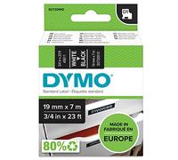 Dymo 45811 19mm X 7m White on Black Tape