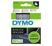 DYMO Authentic D1 Labels | White Print on Clear Tape | 12 mm x 7 m | Self-Adhesive Labels for LabelManager Label Makers | Made in Europe