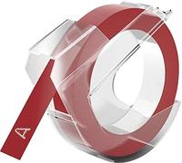 SANFORD - SUPPLIES DYMO 520102 3D Embossing Ribbon Tape Colour: Red Font Colour: