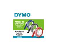 DYMO Authentic Embossing Labels | 9mm x 3m | Black, Blue & Red Self-Adhesive Labelling Tape | for Embossing Label Makers | 3 Count | Made in Europe