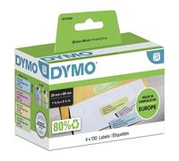 DYMO Authentic LabelWriter Address Labels 28mm x 89mm Assorted Colours 4 R