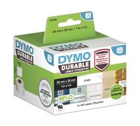 DYMO 2112286 Labels Roll 25 x 25 mm Polypropylene Film White 1700 pcs. Permanent Universal Label