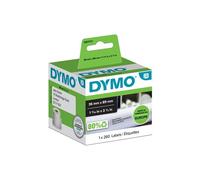 DYMO Authentic LabelWriter Large Address Labels | 36 mm x 89 mm | Roll of 260 | Black Print on White | for LabelWriter Label Makers