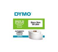 DYMO Authentic LabelWriter Large Address Labels | 36 mm x 89 mm | Roll of 260 | Black Print on White | for LabelWriter Label Makers