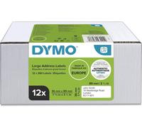 DYMO Authentic LabelWriter Large Address Labels | 36mm x 89mm | 12 Rolls of 130
