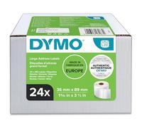 Dymo 13187/S0722390 DirectLabel-etikettes white 36mm x 89mm Pack=24 fo
