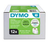 DYMO Authentic LabelWriter Large Shipping Labels/Name Badges | 54mm x 101mm | 12 Rolls of 220 (2,640 Easy-Peel Labels) | Self-Adhesive | for LabelWrit