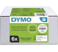 DYMO Authentic LabelWriter Large Shipping Labels/Name Badges | 54mm x 101mm | 6
