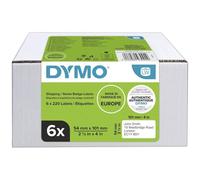 DYMO Authentic LabelWriter Large Shipping Labels/Name Badges | 54mm x 101mm | 6 Rolls of 220 Easy-Peel Labels (1,320 Count) | Self-Adhesive | for LabelWriter Label Makers