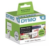 DYMO Authentic LabelWriter Multi-Purpose Labels | 54 mm x 70 mm | Self Adhesive | Roll of 320 Easy-Peel Labels | for LabelWriter Label Makers | Made in Europe