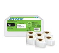 DYMO Authentic LabelWriter Return Address Labels | 25 mm x 54 mm | Self-Adhesive | 6 Rolls of 500 Easy-Peel Labels (3,000 Count) | for LabelWriter Label Makers | Made in Europe