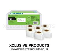 DYMO Authentic LabelWriter Return Address Labels | 25 mm x 54 mm | Self-Adhesive | 6 Rolls of 500 Easy-Peel Labels (3,000 Count) | for LabelWriter Label Makers | Made in Europe