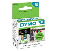 DYMO Authentic LabelWriter Small Multi-Purpose Labels | 13 mm x 25 mm | Self-Adhesive | Roll of 1000 | Easy-Peel Labels | for LabelWriter Label Makers
