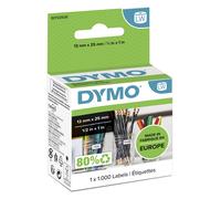 DYMO Authentic LabelWriter Small Multi-Purpose Labels | 13 mm x 25 mm | Self-Adhesive | Roll of 1000 | Easy-Peel Labels | for LabelWriter Label Makers | Made in Europe