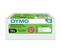 Dymo Authentic LabelWriter Small Multi-Purpose Labels | 19 mm x 51 mm | Self-Adhesive | 12 Rolls of 500 Easy-Peel Labels (6,000 Count) | for LabelWriter Label Makers | Made in Europe