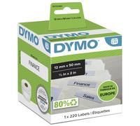 DYMO LW Spine Label Authentic 99017 S0722460 Adhesive Black on White 12 x 50 mm 220 Labels