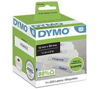DYMO Authentic Self Adhesive LW 220 Suspension File Labels,12 mm x 50mm, 1 Roll