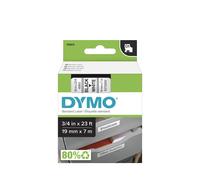 DYMO Authentic Standard D1 Labeling Tape for LabelManager Label Makers, Black Print on White Tape, 3/4'' W x 23' L, 1 Cartridge