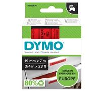 Dymo Black on Red 2000/5500 Standard Tape 19mmx7m