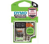 Dymo D1 1978367 Authentic Durable Label Tape Self Adhesive Black Print on Orange 12 mm x 3m