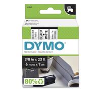 DYMO D1 High-Performance Polyester Removable Label Tape 0.37"" X 23 Ft Black On White