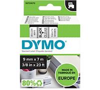 DYMO D1 Labelling Tape Authentic 40910 2027786 Adhesive Black on Transparent 9 mm x 7 m