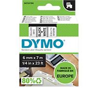 DYMO D1 Labelling Tape Authentic 43613 1953241 Adhesive Black on White 6 mm x 7 m