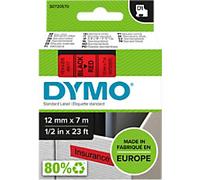 Genuine Dymo 45017 D1 LabelMaker Tape 12mm x 7m Black on Red S0720570