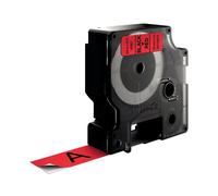 Dymo D1 LabelMaker Tape 19mm x 7m Black on Red S0720870