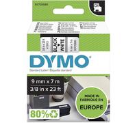 DYMO D1 Labels, 9 mm x 7 m Roll, Black Print on White, Self-Adhesive Labels for LabelManager Label Printers, Authentic