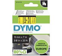 DYMO D1 Labels, 9 mm x 7 m Roll, Black Print on Yellow, Self-Adhesive Labels for LabelManager Label Printers, Authentic
