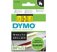 DYMO D1 Labels, Black Print on Yellow, 19 mm x 7 m, Self-Adhesive Labels for Lab