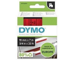 DYMO D1 Replacement Tape 19mm x 7m Red/Black (45807) | Width 19 mm, black on red, pack of 1