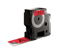 Dymo 53717/S0720970 DirectLabel-etikettes black on red 24mm x 7m for D