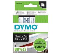 Dymo D1 Standard Labelling Tape 19mm x 7m - Blue on White
