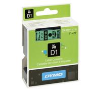 Dymo D1 Standard Labelling Tape 24mm x 7m - Black on Green
