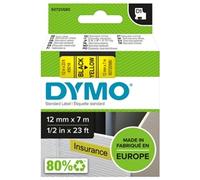 DYMO S0720580 D1 Tape 12mm x 7m Black on Yellow.