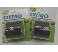 Dymo S0847730 White on Black Embossing Tape Pack of 3