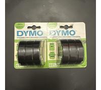 Dymo S0847730 White on Black Embossing Tape Pack of 3