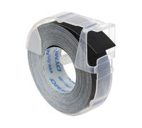 Dymo Embossing Tape Self-Adhesive, 9 mm x 3 m - White Print on Black