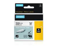DYMO IND Heat-Shrink Tube Labels - 12mm x15m. Label colour: Black on white Product colour: Multicolour Temperature range (T-T): -55 - 135 C. Tape width: 1.2 cm Tape length: 1.5 m Package type: Box
