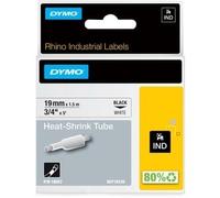 Dymo 18057 (S0718330) Black on White Heat Shrink Label Tubing 19mm x 1.5m (Original)