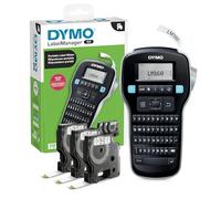 Dymo Label Maker with 3 D1 Label Tapes | LabelManager 160 Portable Label Maker, QWERTY Keyboard, One-Touch Smart Keys, Easy-to-Use, for Home & Office Organization