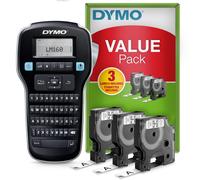 DYMO LabelManager 160 Label Maker Starter Kit with 3 Rolls of D1 Label Tape, Handheld Label Printer Machine, QWERTY Keyboard, Ideal for Office or Home