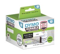 DYMO LW Durable Industrial Labels for LabelWriter Label Printers, White Poly, 19 x 64 mm, 2 Rolls of 450 (1933085)