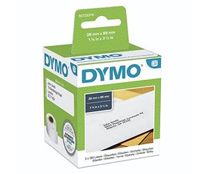 Dymo LabelWriter Standard Address Labels 28 mm x 89 mm - Black on White (Pack of 2 x 130 Labels)