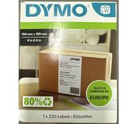 Genuine Dymo 4XL Shipping Labels 104x159mm | Roll of 220 | LabelWriter LW