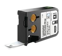 Dymo Laminated Wire/Cable Wrap Black On White 150 PcS Black Thermal Transfer Vin