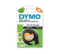 DYMO LetraTag Iron-On Fabric Labels | Authentic | 12 mm x 2 m Roll | Black Print on White | Iron-On Clothing Labels Ideal for Uniforms/Children's Clothing | for LetraTag Printers