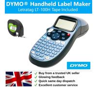 Dymo LetraTag Label Printer Maker LT100H Handheld Complete With Tape + Free P&P